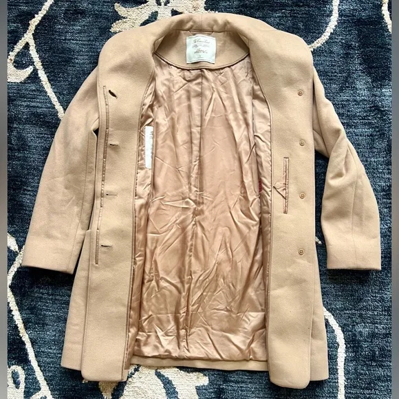 ARITZIA Wilfred The Cocoon Coat Wool Cashmere Size Small Camel Color - Picture 12 of 14